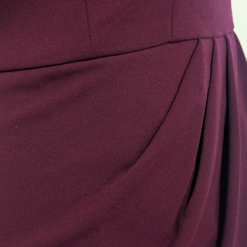 Lulus So Flirty Burgundy One-Shoulder Cutout Asymmetrical Formal Prom Dress, M - Picture 8 of 14
